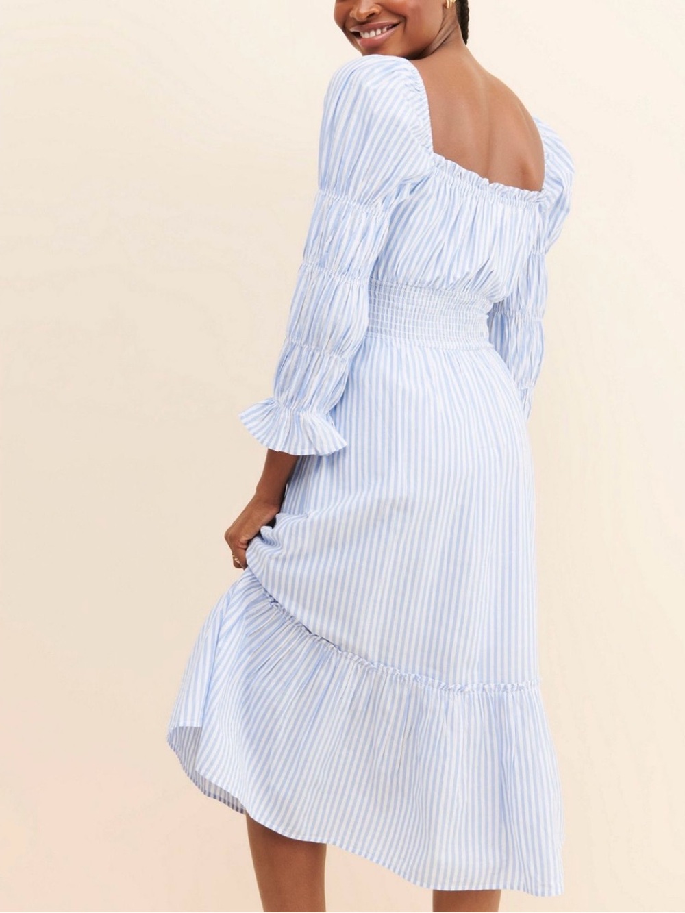 Anthropologie RAHI Stripe Nap Dress In Blue Stripes